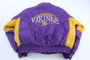 90's Minnesota Vikings Football Embroidered Zip Up Jacket - Jackets - Thrifted Threads