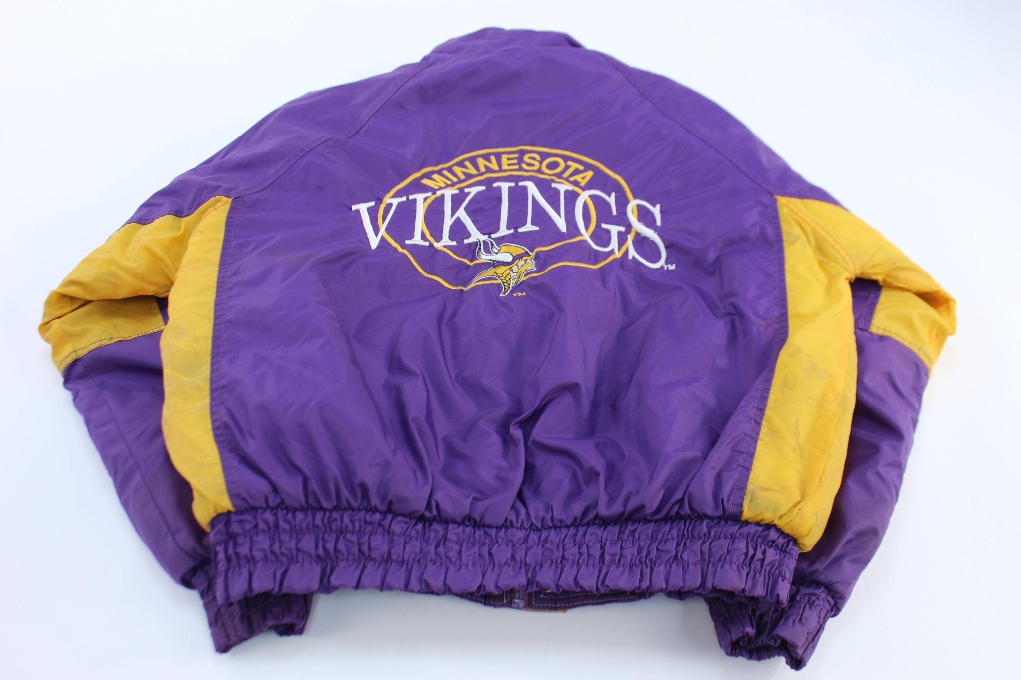 90's Minnesota Vikings Football Embroidered Zip Up Jacket - Jackets - Thrifted Threads