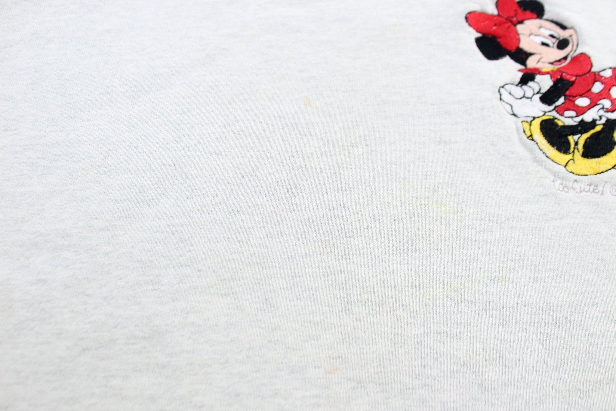 90's Minnie Mouse Embroidered Sweatshirt - Sweatshirt - Thrifted Threads