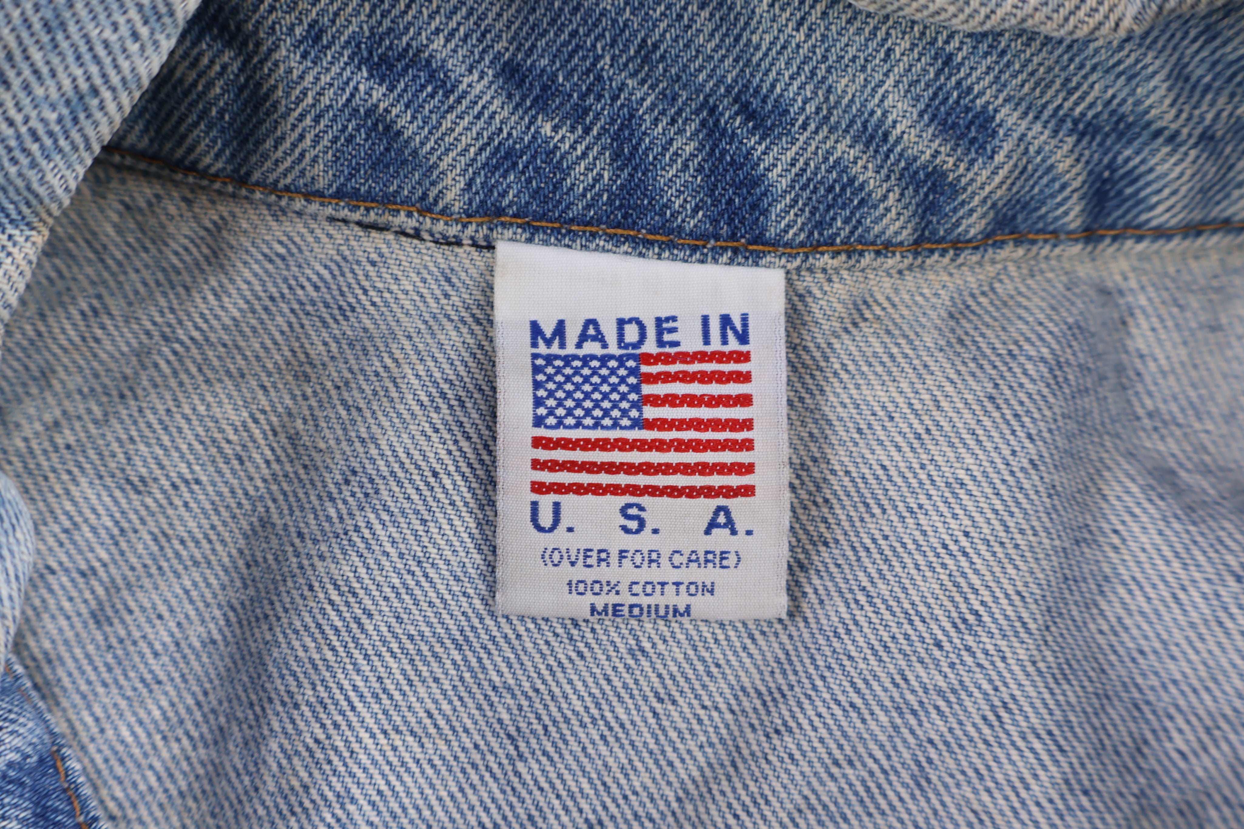 90's M&M's Medium Wash Denim Jackets - Jacket - Thrifted Threads