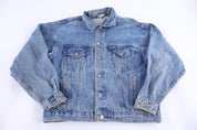 90's M&M's Medium Wash Denim Jackets - Jacket - Thrifted Threads