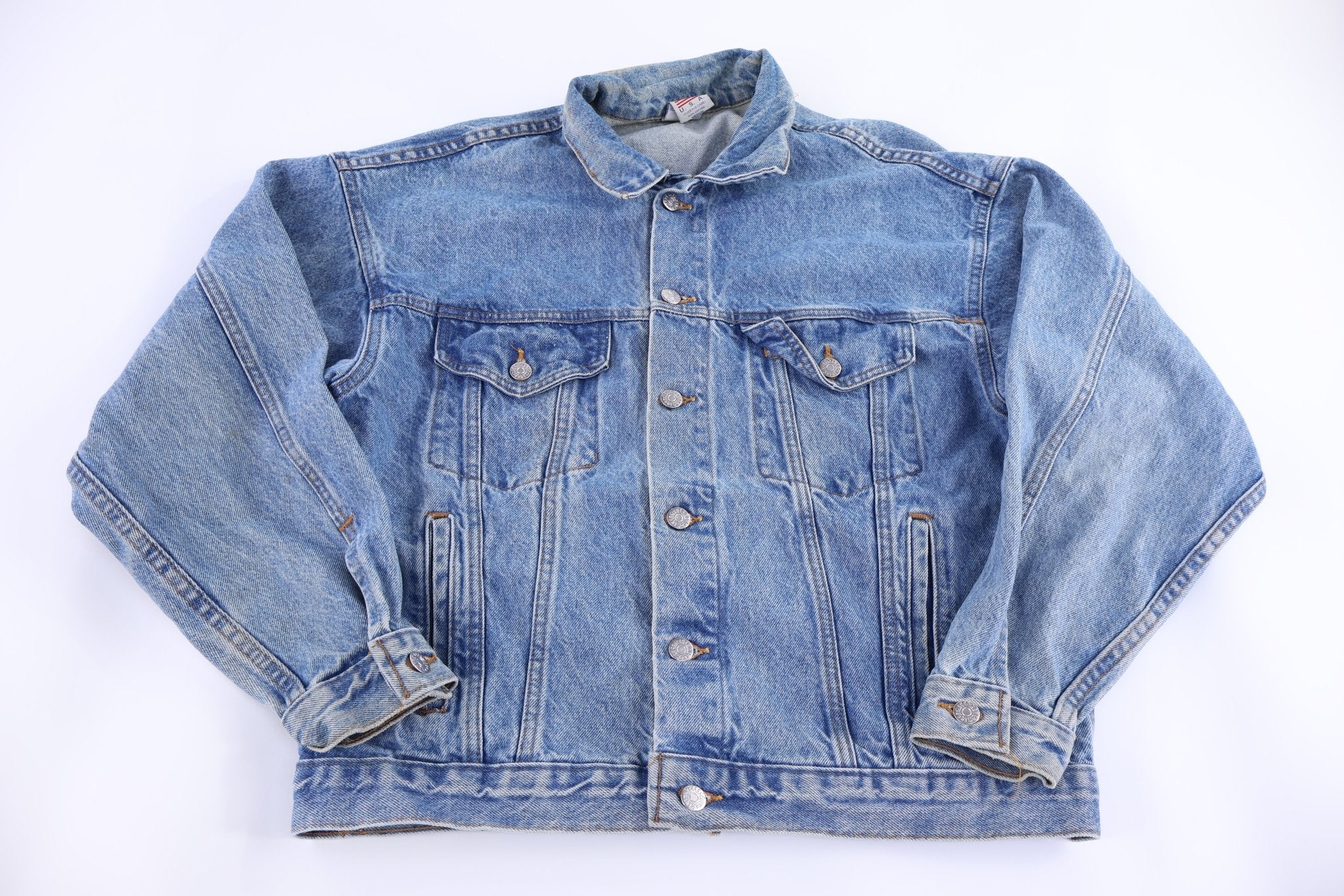 90's M&M's Medium Wash Denim Jackets - Jacket - Thrifted Threads