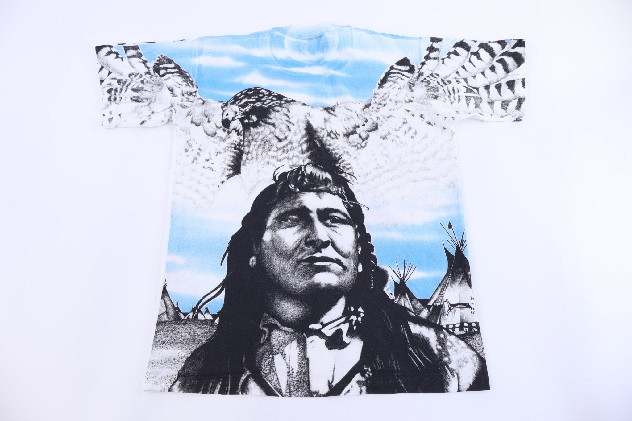 90's Native American All Over Graphic T-shirt - Shirts & Tops - Thrifted Threads