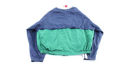90's Nautica Embroidered Logo Blue, Green, & White Sailing Zip Up Jacket - Jacket - Thrifted Threads