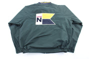 90's Nautica Embroidered Logo Green Zip Up Jacket - Jacket - Thrifted Threads