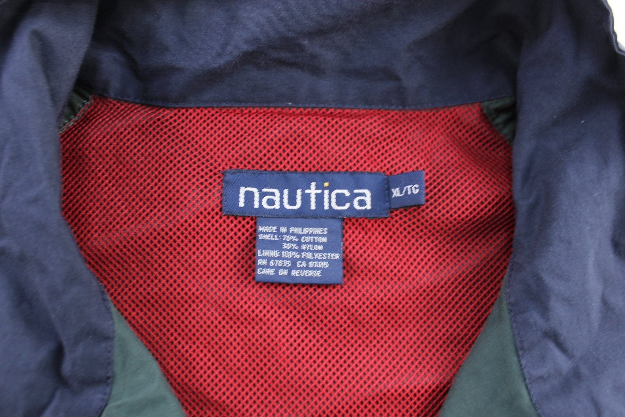 90's Nautica Embroidered Logo Green Zip Up Jacket - Jacket - Thrifted Threads