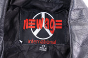 90's New Age Black Leather Jacket - Jacket - Thrifted Threads