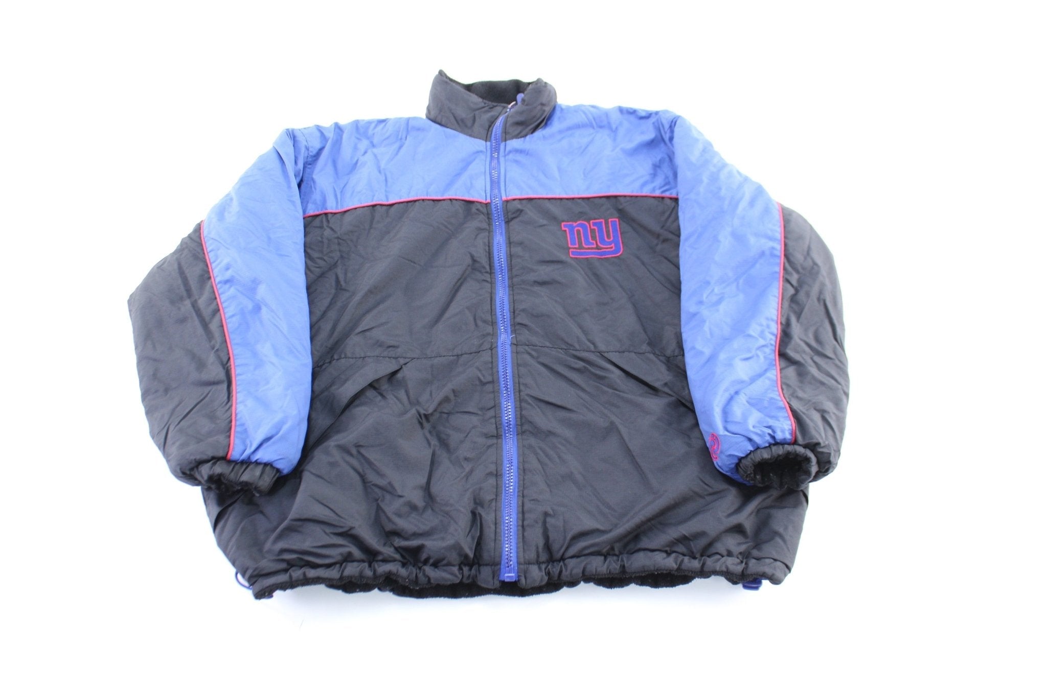 90's New York Giants Embroidered Reversible Zip Up Jacket - Jacket - Thrifted Threads