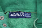 90's New York Jets Football Embroidered Starter Pullover Hoodie - ThriftedThreads.com