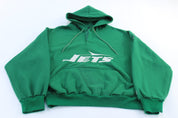 90's New York Jets Football Embroidered Starter Pullover Hoodie - ThriftedThreads.com