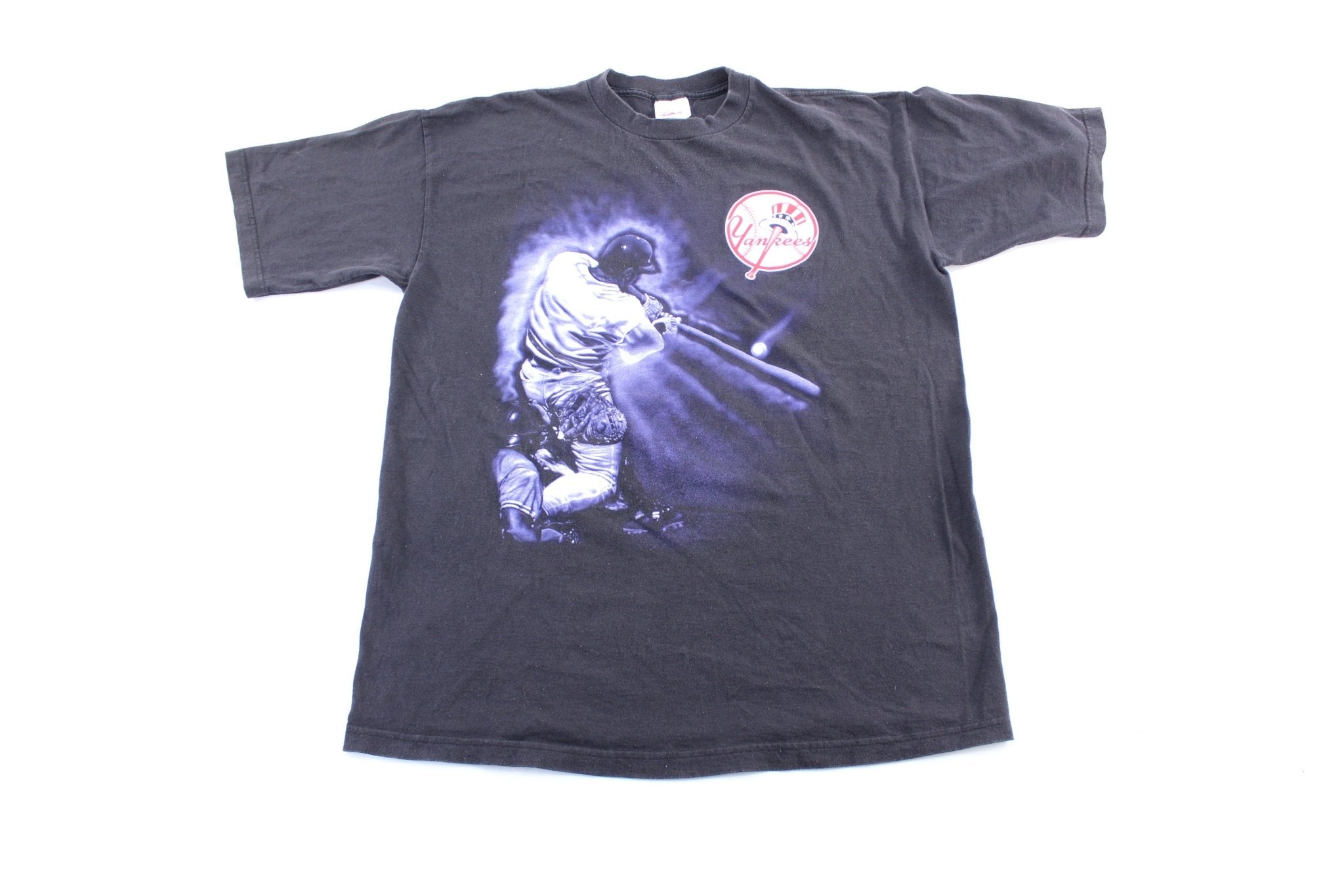 90's New York Yankees Baseball Graphic T-Shirt - ThriftedThreads.com