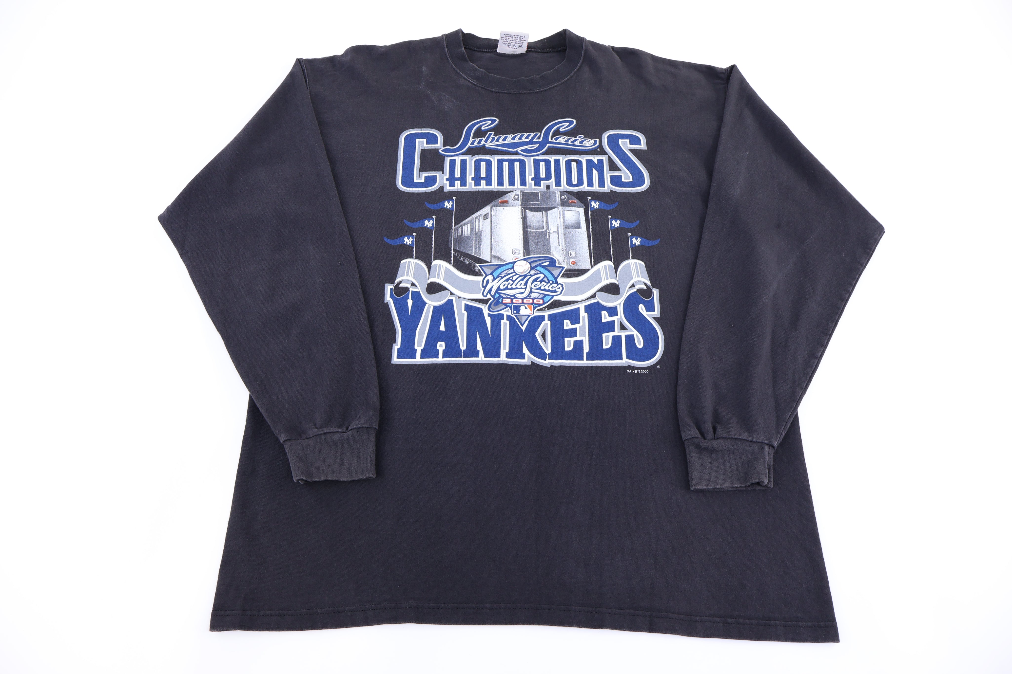90's New York Yankees Subway Series Champions LS T-shirt - Shirts & Tops - Thrifted Threads