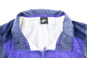 90's Nike Air Embroidered Logo Navy Blue, Violet, & Grey Zip Up Jacket - ThriftedThreads.com