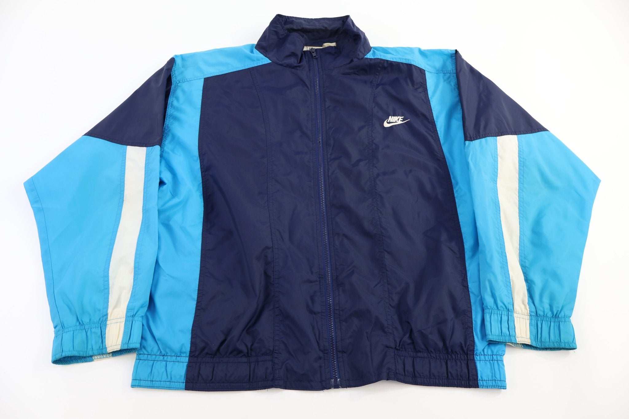 90's Nike Blue Full Zip Windbreaker - jacket - Thrifted Threads