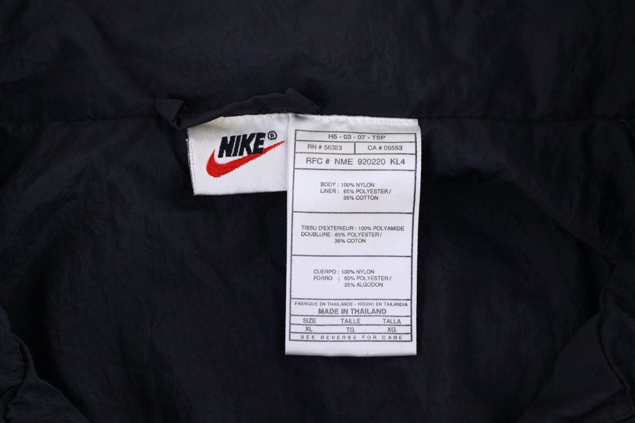 90's Nike Embroidered Logo Black Full Zip Jacket - Jacket - Thrifted Threads
