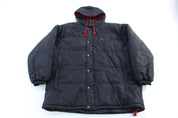 90's Nike Embroidered Logo Black Full Zip Puffer Jacket - Jacket - Thrifted Threads