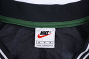 90's Nike Embroidered Logo Black Pullover Windbreaker - Jacket - Thrifted Threads