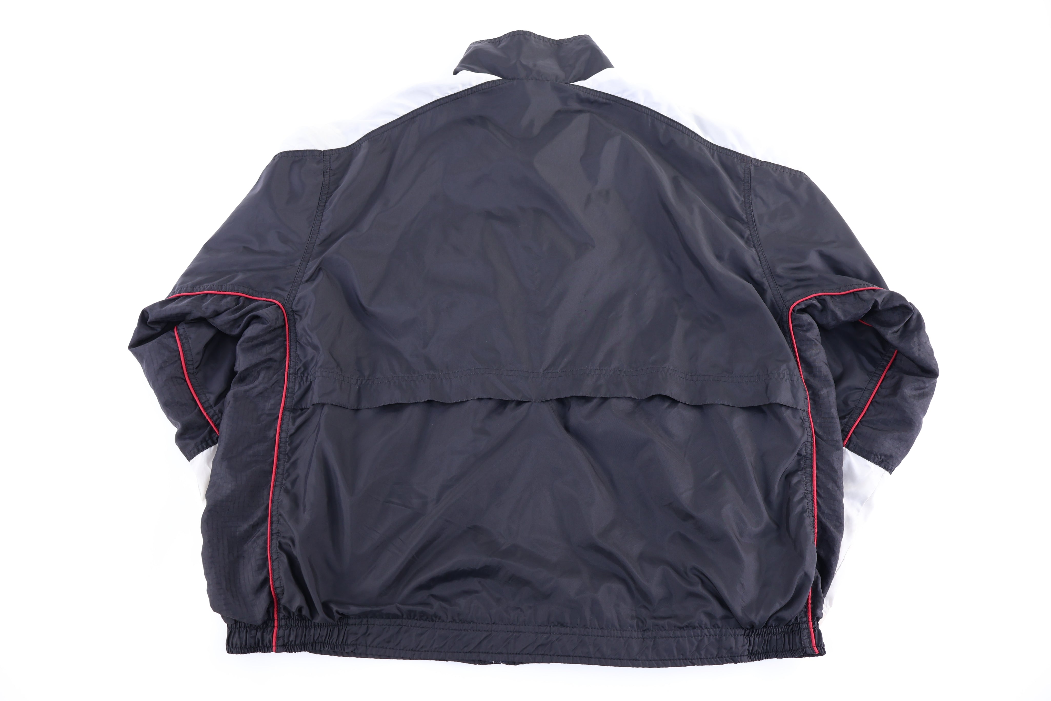 90's Nike Embroidered Logo Black & White Full Zip Jacket - Jacket - Thrifted Threads