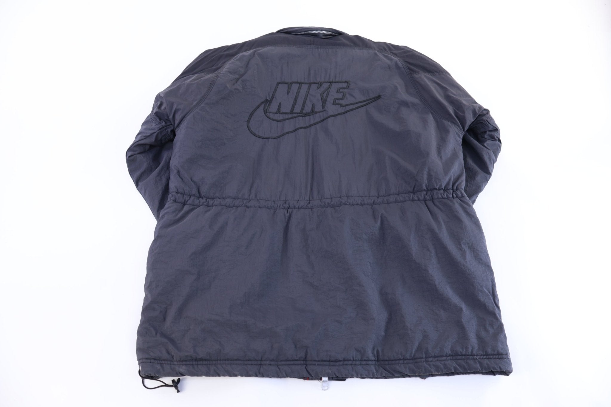 90's Nike Embroidered Logo Black Zip Up Jacket - Jacket - Thrifted Threads
