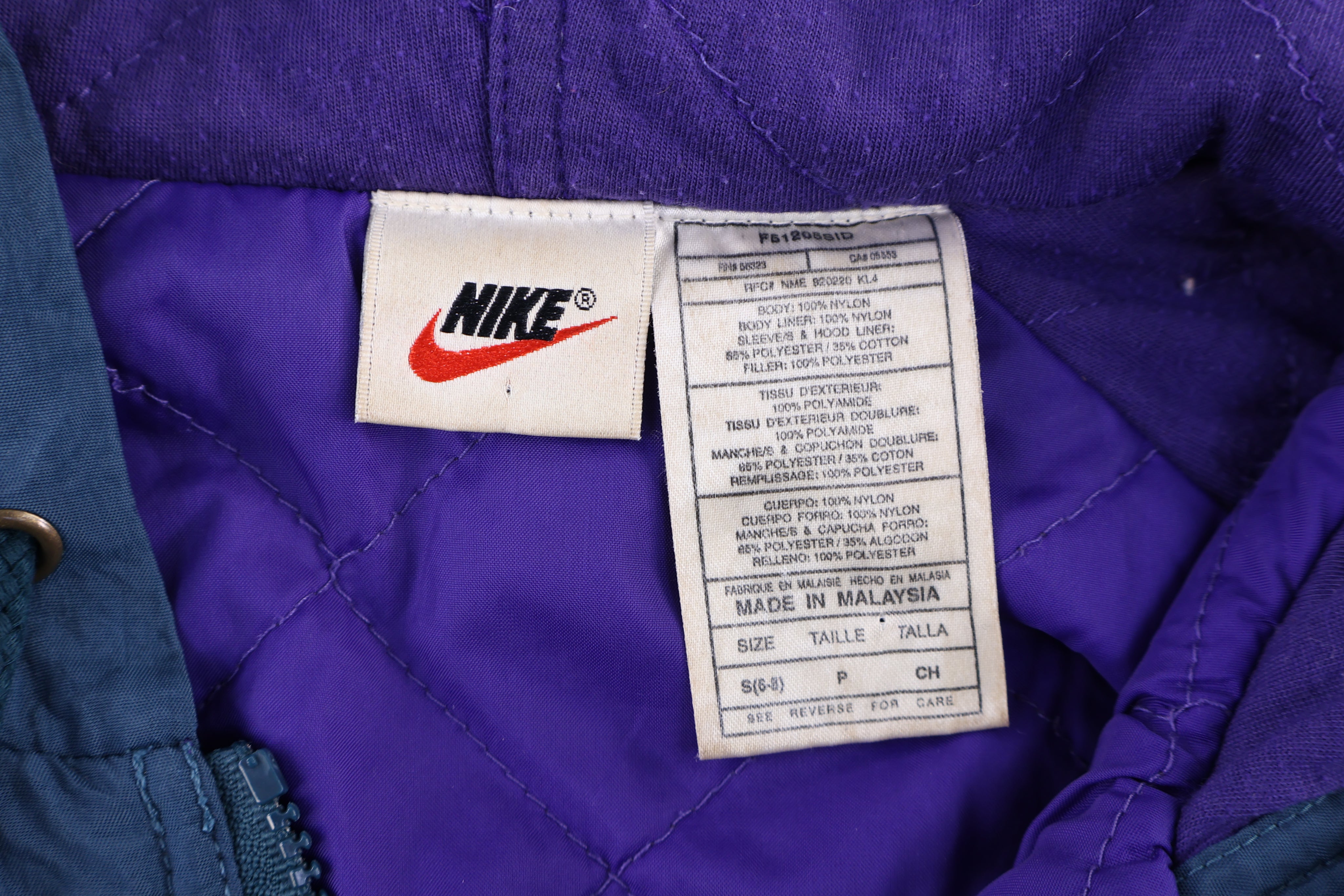 90's Nike Embroidered Logo Blue Full Zip Jacket - Jacket - Thrifted Threads