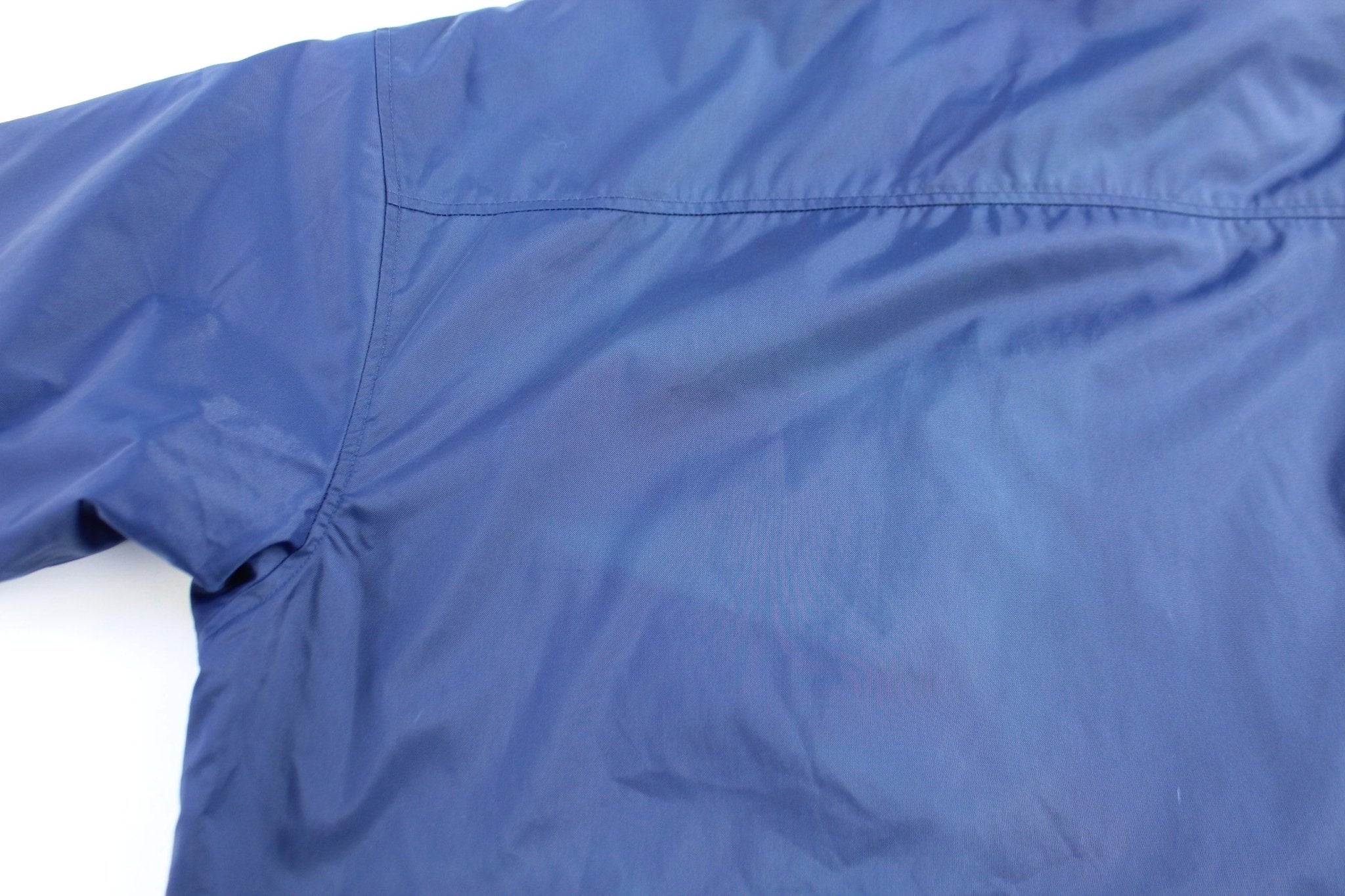 90's Nike Embroidered Logo Blue Full Zip Parka Jacket - Jacket - Thrifted Threads