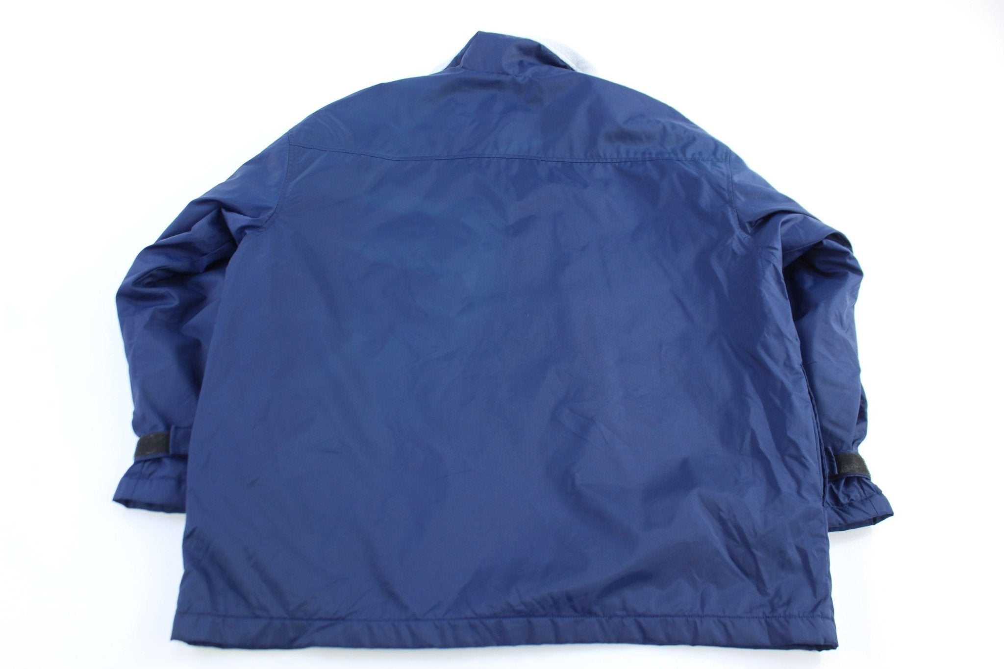 90's Nike Embroidered Logo Blue Full Zip Parka Jacket - Jacket - Thrifted Threads