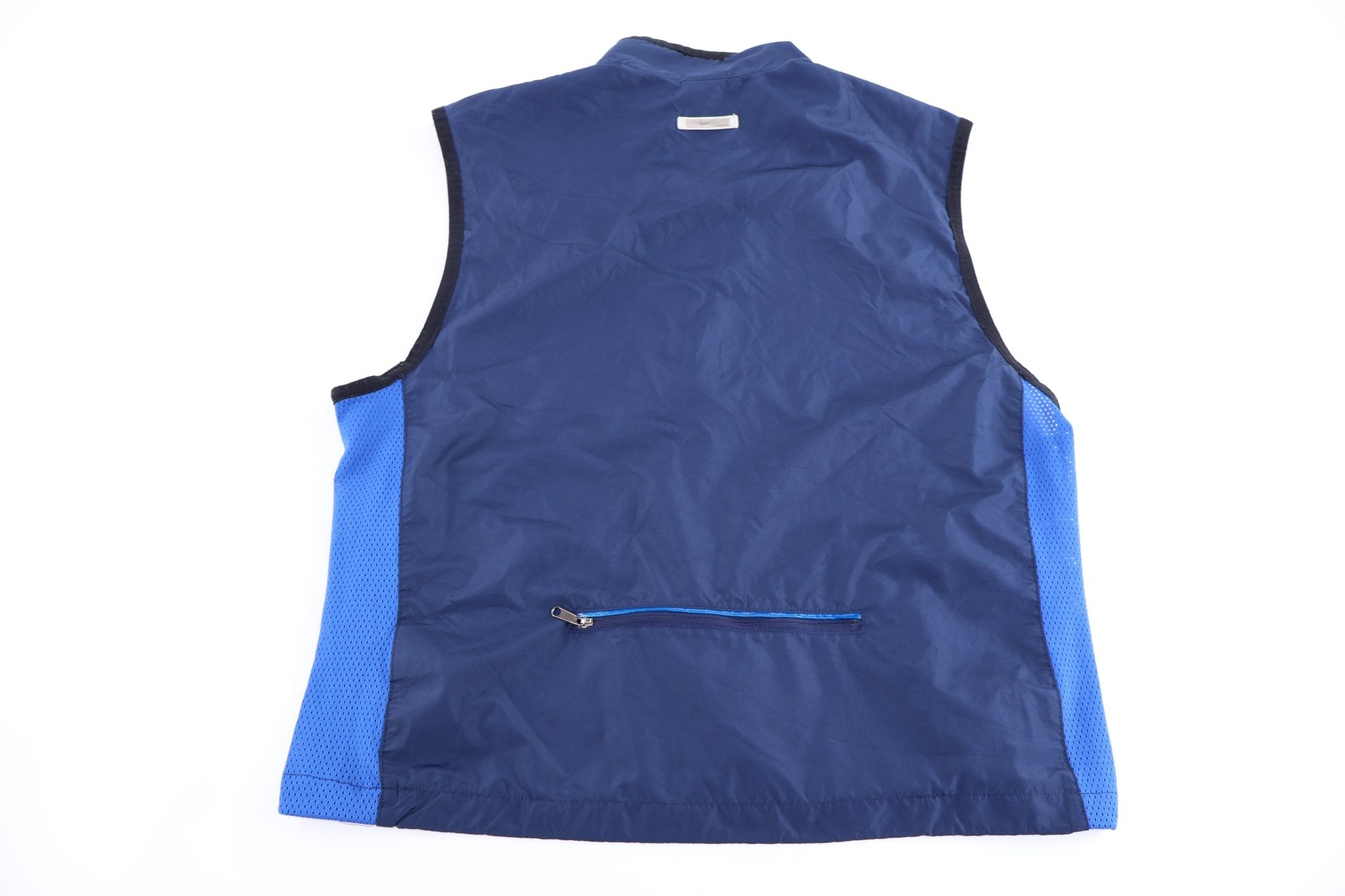 90's Nike Embroidered Logo blue full Zip Vest - Vest - Thrifted Threads