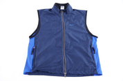 90's Nike Embroidered Logo blue full Zip Vest - Vest - Thrifted Threads