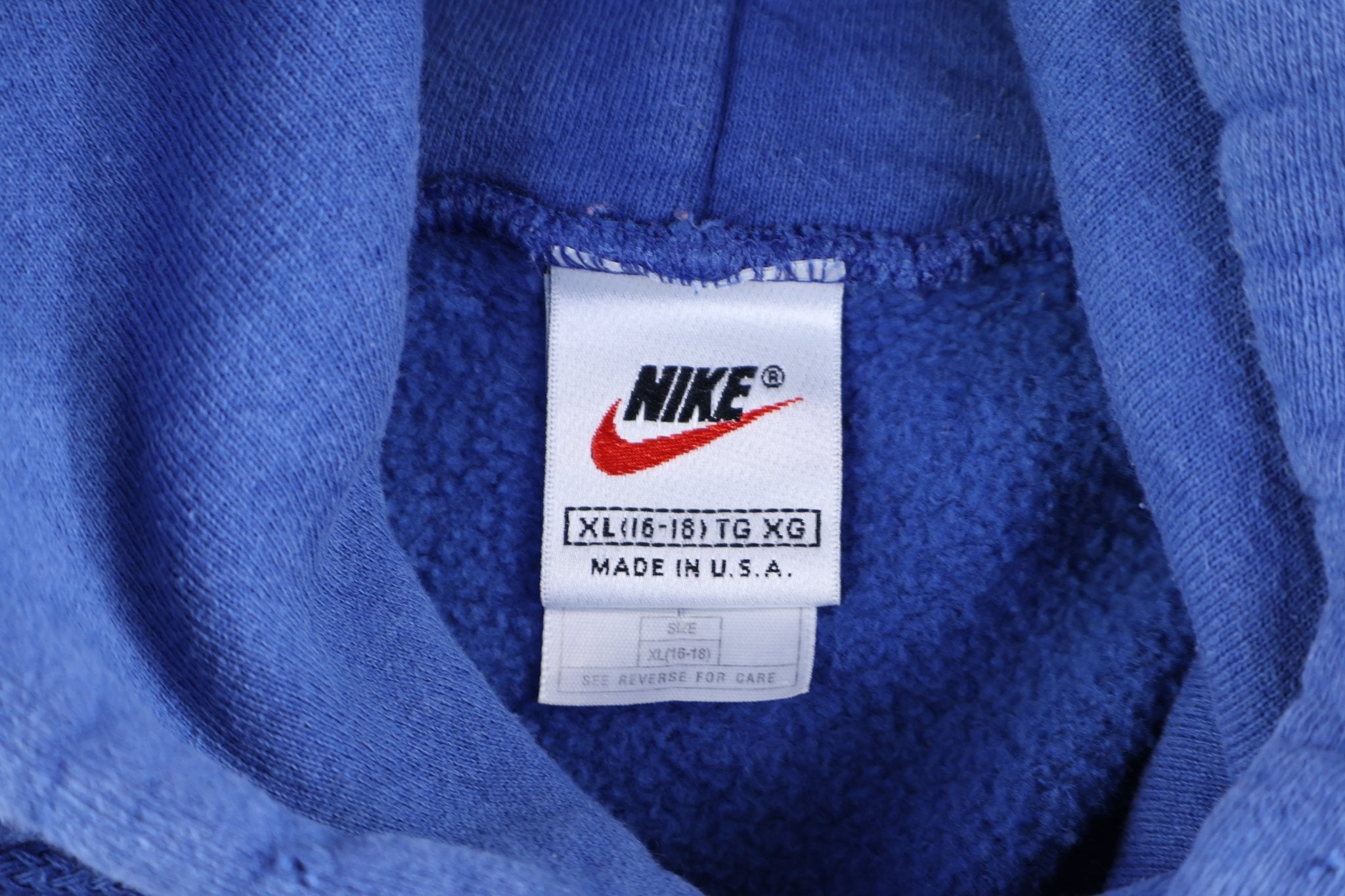 90's Nike Embroidered Logo Blue Sweatshirt - Sweatshirt - Thrifted Threads