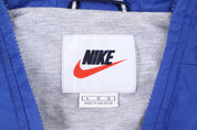 90's Nike Embroidered Logo Blue & White Full Zip Jacket - Jacket - Thrifted Threads