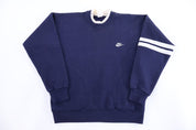 90's Nike Embroidered Logo Blue & White Sweatshirt - Sweatshirt - Thrifted Threads