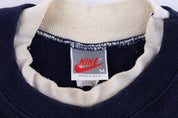 90's Nike Embroidered Logo Blue & White Sweatshirt - Sweatshirt - Thrifted Threads