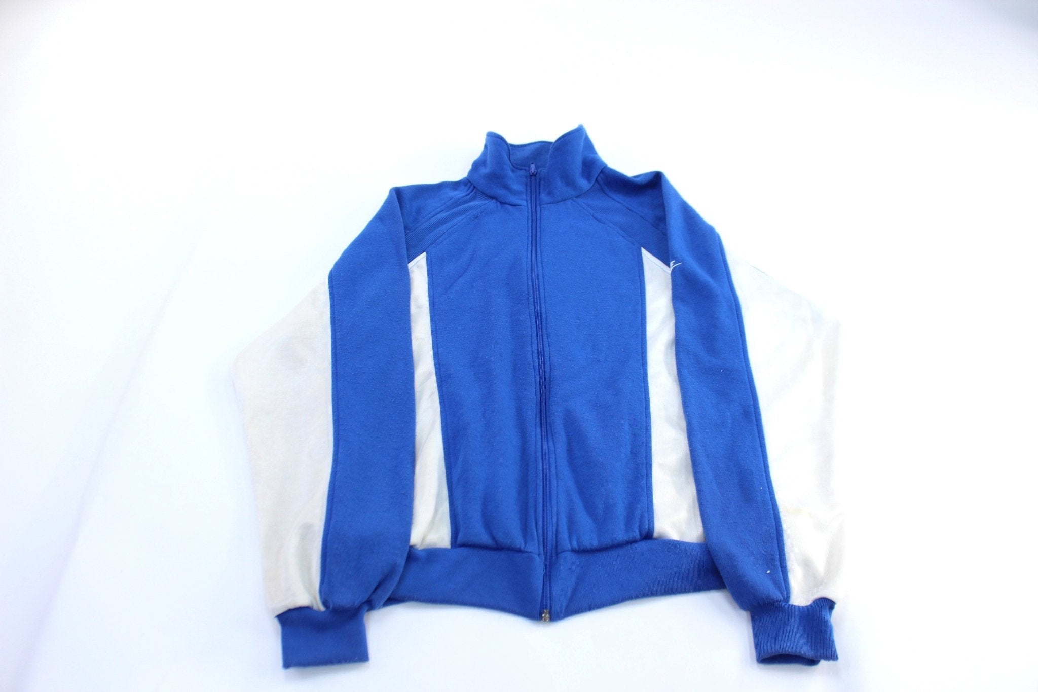 90's Nike Embroidered Logo Blue & White Track Jacket - Jacket - Thrifted Threads