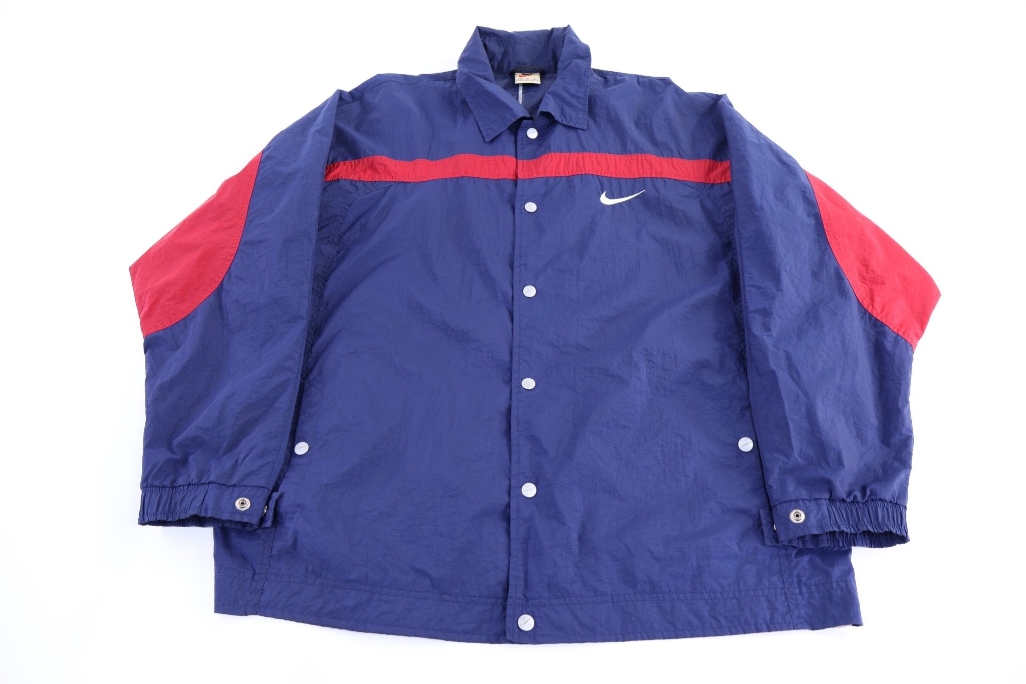 90's Nike Embroidered Logo Full Snap Jacket - Jacket - Thrifted Threads