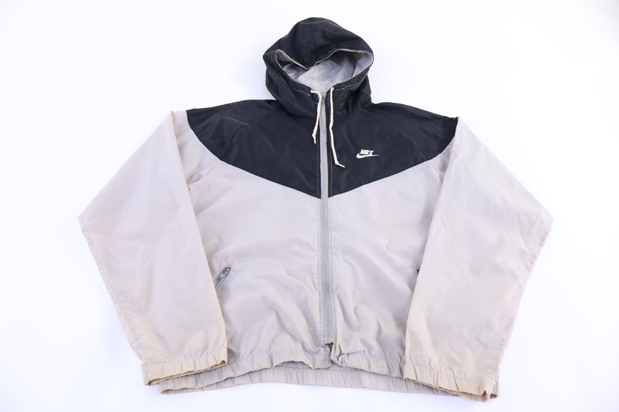90's Nike Embroidered Logo Full Zip Windbreaker - Jacket - Thrifted Threads