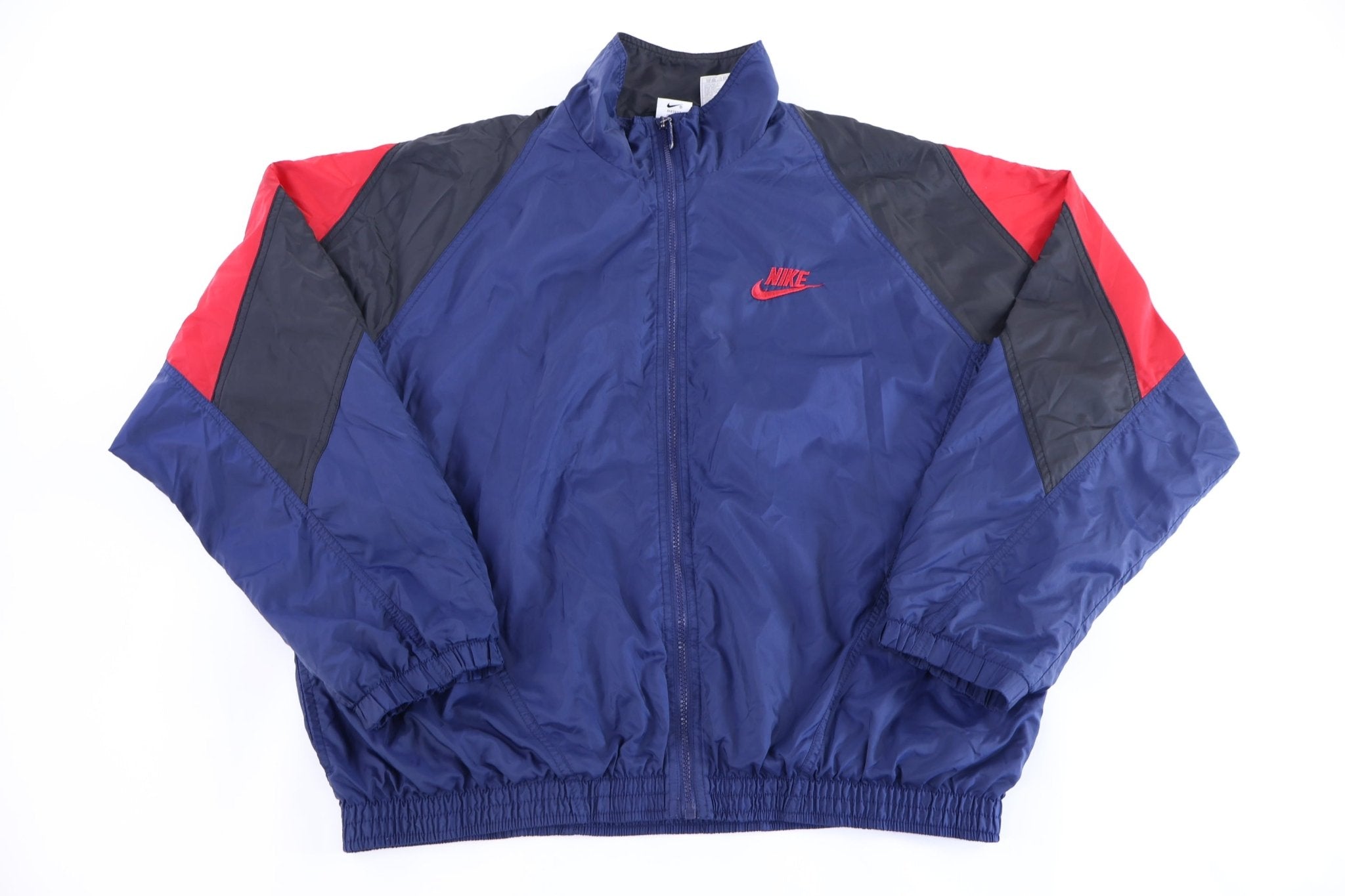 90's Nike Embroidered Logo Full Zip Windbreaker - jacket - Thrifted Threads