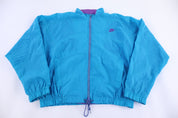 90's Nike Embroidered Logo Full Zip Windbreaker - Jackets - Thrifted Threads