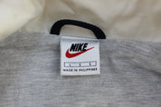 90's Nike Embroidered Logo Grey & White Zip Up Jacket - ThriftedThreads.com