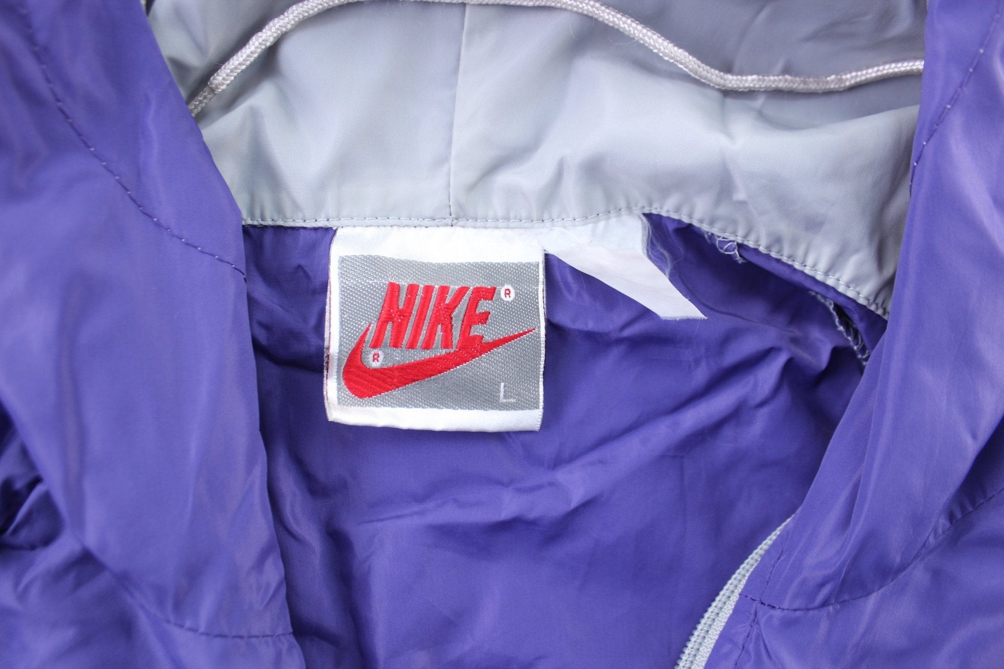 90's Nike Embroidered Logo Kanas State Track Zip Up Jacket - ThriftedThreads.com