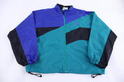 90's Nike Embroidered Logo Multicolor Full Zip Jacket - Jacket - Thrifted Threads