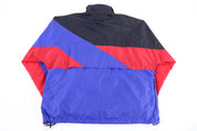 90's Nike Embroidered Logo Multicolor Full Zip Windbreaker - Jacket - Thrifted Threads