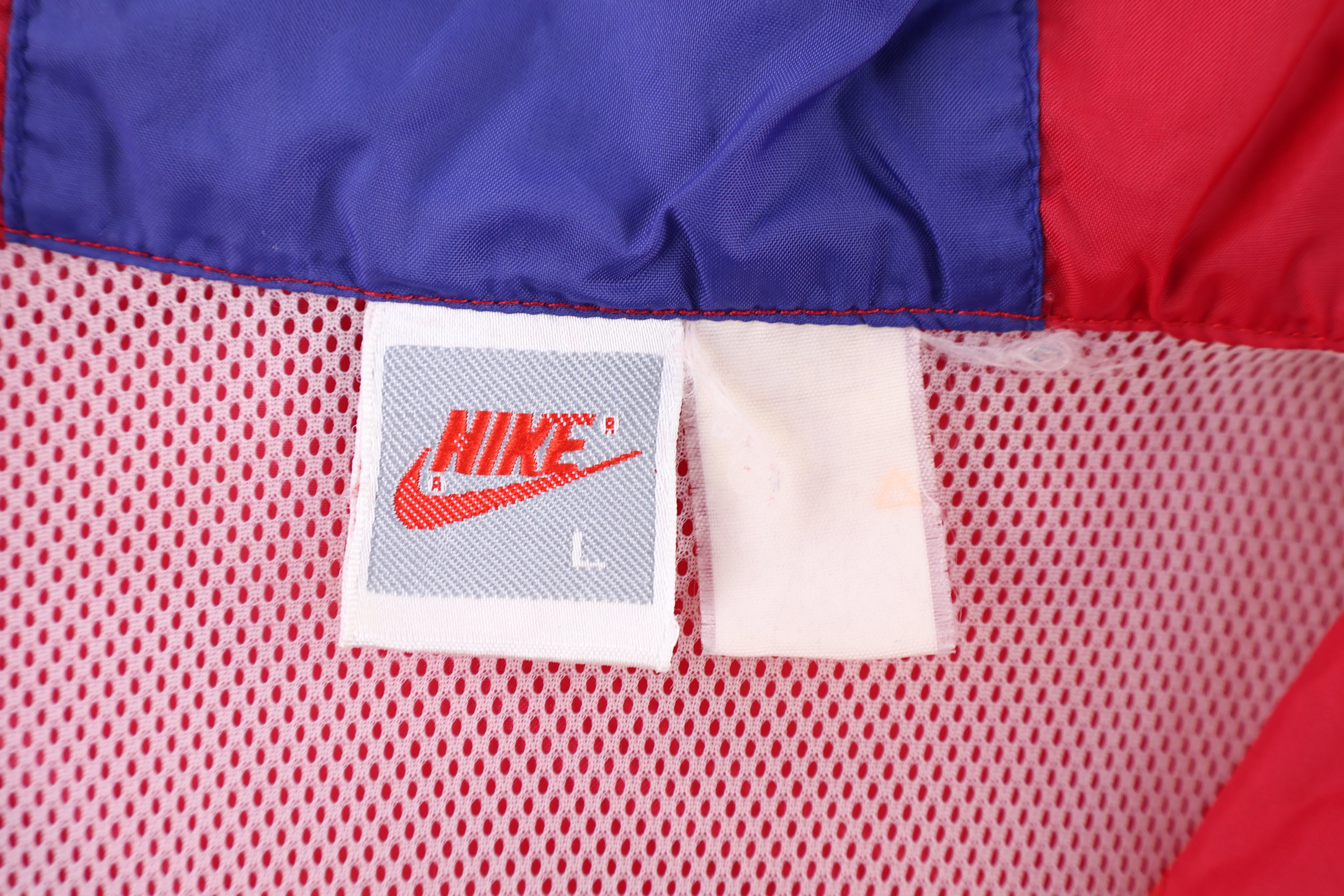 90's Nike Embroidered Logo Multicolor Pullover Windbreaker - Jacket - Thrifted Threads