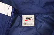 90's Nike Embroidered Logo Navy Full Zip Windbreaker - Jacket - Thrifted Threads