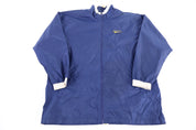 90's Nike Embroidered Logo Navy Full Zip Windbreaker - Jacket - Thrifted Threads