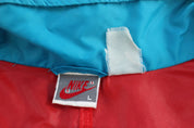 90's Nike Embroidered Logo Red, Blue, & White Zip Up Jacket - ThriftedThreads.com