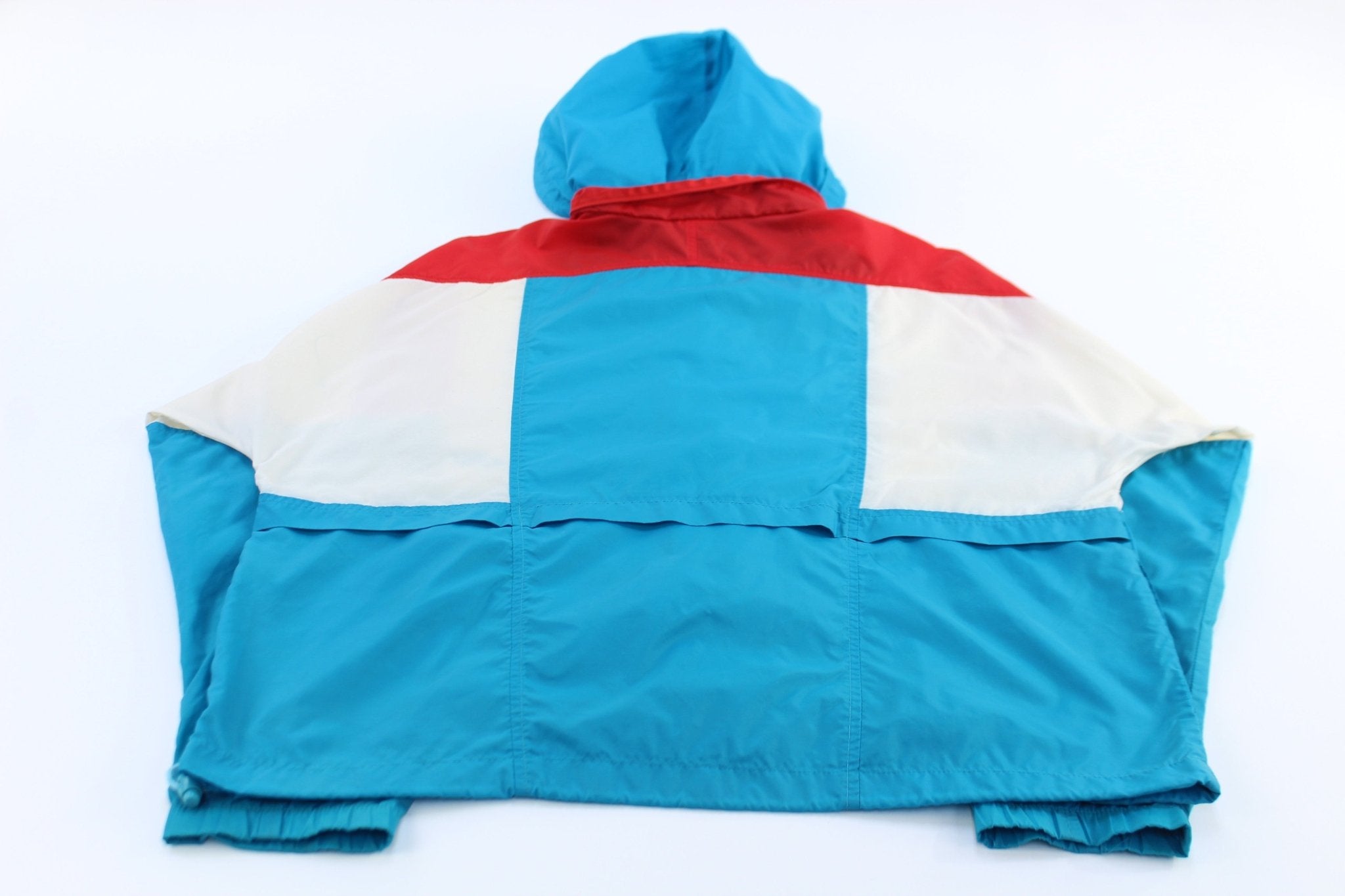 90's Nike Embroidered Logo Red, Blue, & White Zip Up Jacket - ThriftedThreads.com