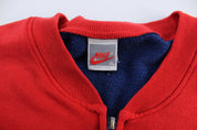 90's Nike Embroidered Logo Red & Blue Zip Up Jacket - Jacket - Thrifted Threads
