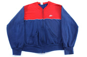 90's Nike Embroidered Logo Red & Blue Zip Up Jacket - Jacket - Thrifted Threads