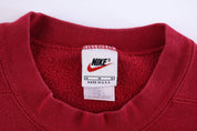 90's Nike Embroidered Logo Red Sweatshirt - Sweatshirt - Thrifted Threads