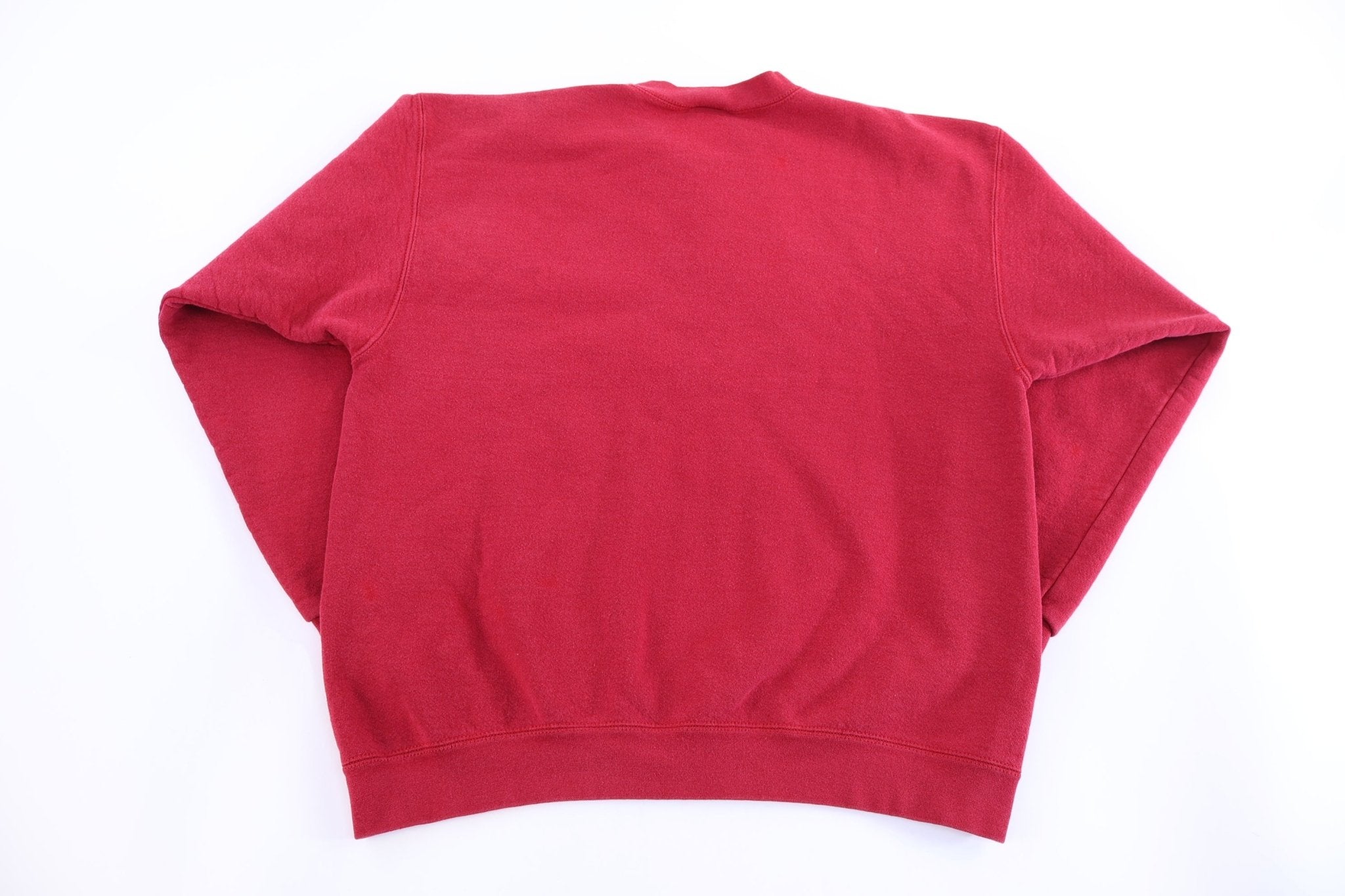 90's Nike Embroidered Logo Red Sweatshirt - Sweatshirt - Thrifted Threads